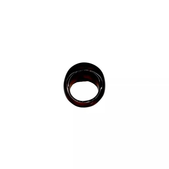 LOUIS VUITTON Burg Circus Ring Size M Dark Brown Resin - Picture 6 of 11